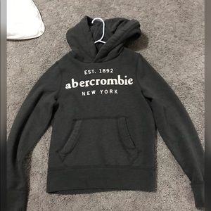 Boys Gray Abercrombie hoodie size L
